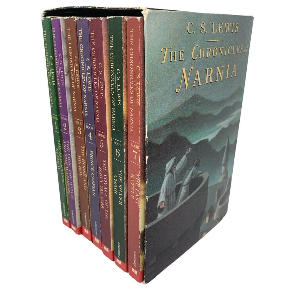 The Chronicles of Narnia Box Set 7 Book Set 1995 First Printing 1995 USA Print